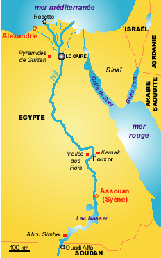 Carte d'Egypte